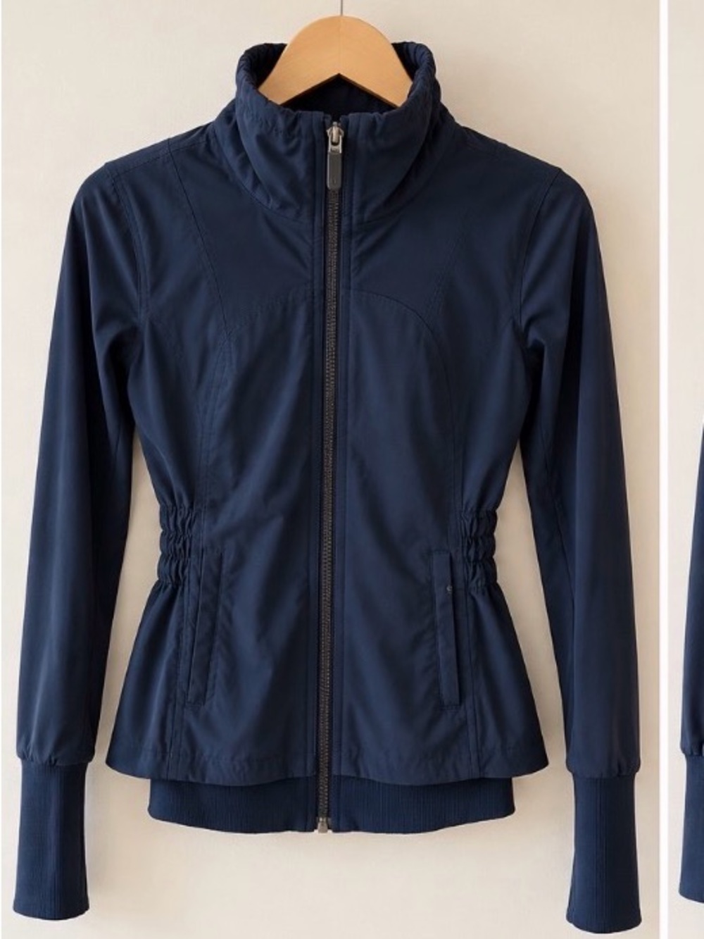 lululemon athletica Navy Fitted Zip-Up Utility Jacket
